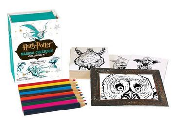 portada Harry Potter Magical Creatures Coloring Kit (Miniature Editions) (libro en Inglés)