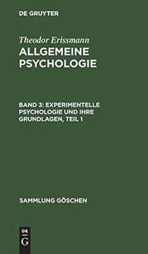 portada Experimentelle Psychologie und Ihre Grundlagen, Teil 1 (en Alemán)