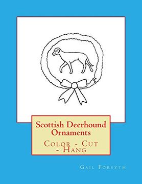portada Scottish Deerhound Ornaments: Color - cut - Hang (en Inglés)