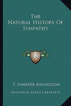 portada the natural history of sympathy (en Inglés)