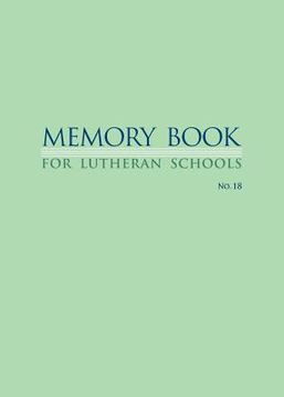 portada Memory Book For Lutheran Schools (in English)
