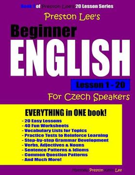 portada Preston Lee's Beginner English Lesson 1 - 20 For Czech Speakers (en Inglés)