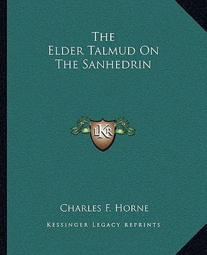 portada the elder talmud on the sanhedrin (en Inglés)