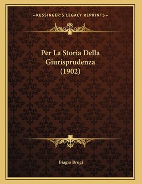 portada Per La Storia Della Giurisprudenza (1902) (en Italiano)