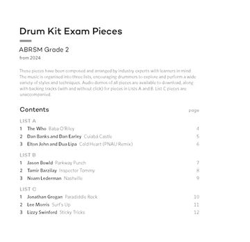 portada Drum kit Exam Pieces From 2024, Grade 2