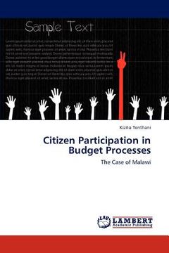 portada citizen participation in budget processes