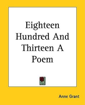 portada eighteen hundred and thirteen a poem (in English)