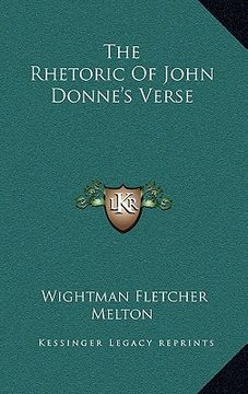 portada the rhetoric of john donne's verse (in English)