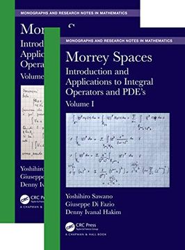 portada Morrey Spaces: Introduction and Applications to Integral Operators and Pde’S, Volumes i & ii (Chapman & Hall (in English)
