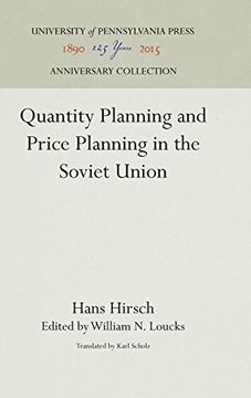 portada Quantity Planning and Price Planning in the Soviet Union (en Inglés)