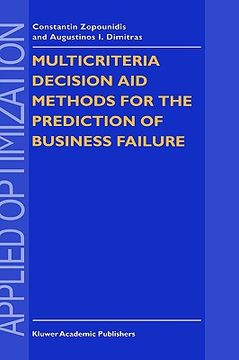portada multicriteria decision aid methods for the prediction of business failure (en Inglés)