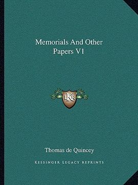 portada memorials and other papers v1 (en Inglés)