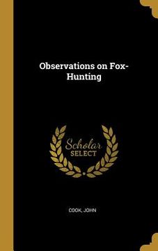 portada Observations on Fox-Hunting