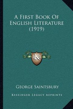 portada a first book of english literature (1919) (in English)