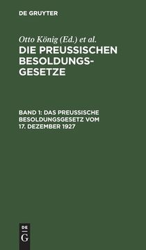 portada Das Preußische Besoldungsgesetz vom 17. Dezember 1927 (en Alemán)