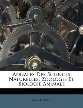 portada Annales Des Sciences Naturelles: Zoologie Et Biologie Animale (en Francés)