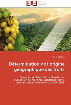 portada Determination de L'Origine Geographique Des Fruits