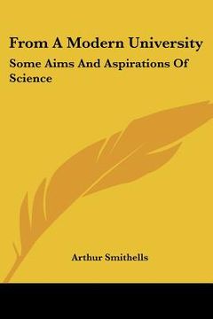 portada from a modern university: some aims and aspirations of science (in English)
