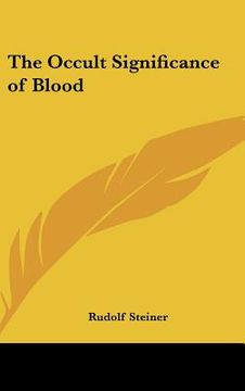 portada the occult significance of blood (in English)