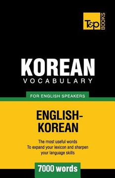 portada Korean vocabulary for English speakers - 7000 words (in English)