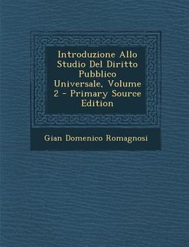 portada Introduzione Allo Studio Del Diritto Pubblico Universale, Volume 2