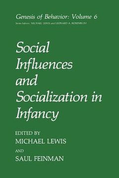 portada Social Influences and Socialization in Infancy (en Inglés)