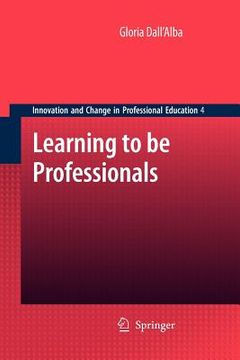 portada learning to be professionals (in English)