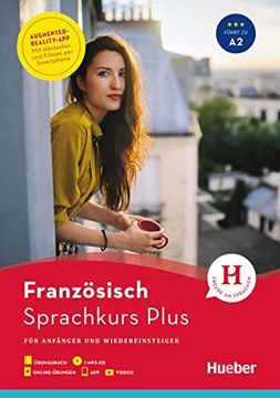 portada Hueber Sprachkurs Plus Französisch: Für Anfänger und Wiedereinsteiger / Buch mit Mp3-Cd, Online-Übungen, app und Videos (en Francés)