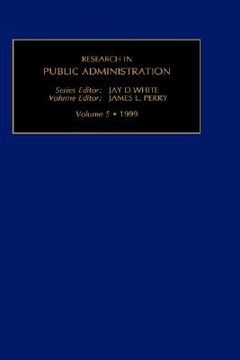 portada research in public administration: vol 5 (en Inglés)