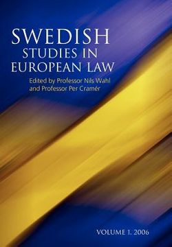 portada swedish studies in european law: volume 1, 2006 (en Inglés)