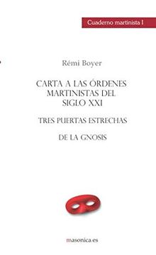portada Carta a las Órdenes Martinistas del Siglo Xxi: Cuaderno Martinista i (Cuadernos Martinistas)