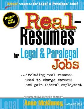 portada Real-Resumes for Legal & Paralegal Jobs
