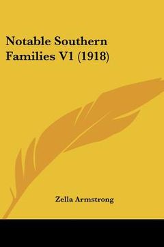 portada notable southern families v1 (1918) (en Inglés)
