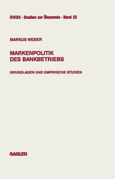 portada Markenpolitik Des Bankbetriebs (en Alemán)
