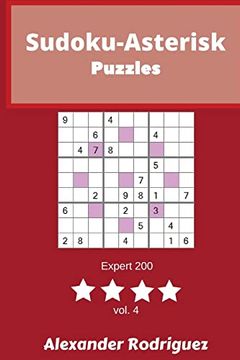 portada Sudoku-Asterisk Puzzles - Expert 200 Vol. 4 (en Inglés)