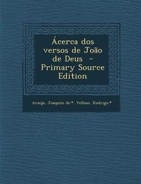portada Acerca DOS Versos de Joao de Deus (en Portugués)