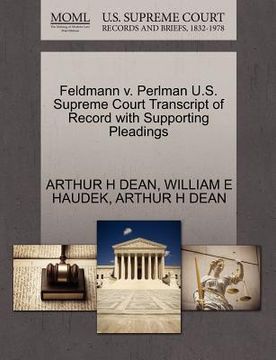 portada feldmann v. perlman u.s. supreme court transcript of record with supporting pleadings
