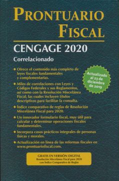 portada Prontuario Fiscal Cengage 2020
