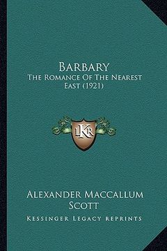 portada barbary: the romance of the nearest east (1921) (en Inglés)