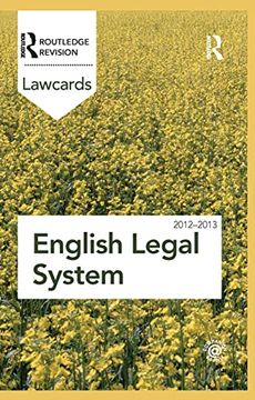 portada English Legal System Lawcards 2012-2013 (en Inglés)