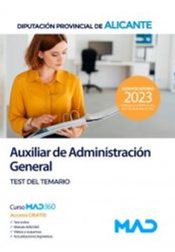 portada Auxiliar de Administracion General. Test del Temario (Diputacion Provincial de Alicante) (in Spanish)