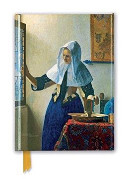 portada Johannes Vermeer Foiled Journal: Young Woman With A Water Pitcher (en Inglés)