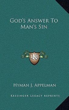 portada god's answer to man's sin (en Inglés)