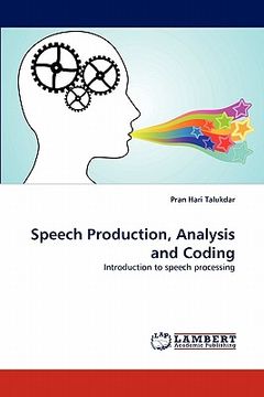 portada speech production, analysis and coding (en Inglés)