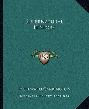 portada supernatural history (en Inglés)