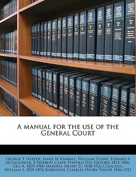 portada a manual for the use of the general court volume 1995-96 (in English)