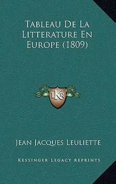portada Tableau De La Litterature En Europe (1809) (en Francés)