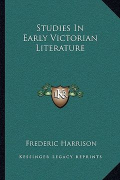 portada studies in early victorian literature (in English)