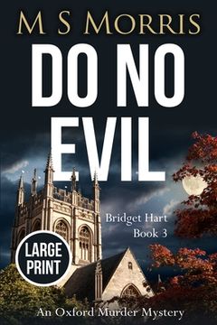 portada Do no Evil (Large Print): An Oxford Murder Mystery: 3 (Bridget Hart) 