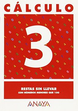 cuaderno calculo 3 ep restas sin llevar